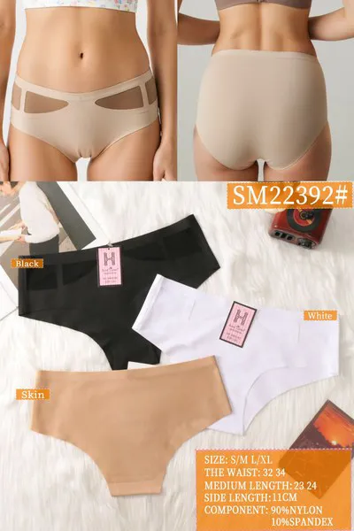 Pantaleta sin costuras con aberturas