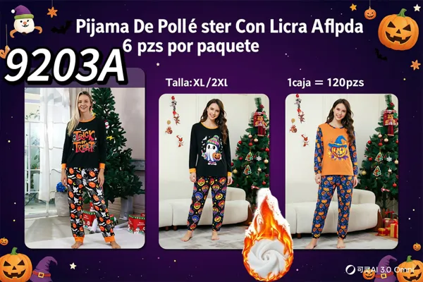 Pijama De Poliéster Con Licra Aflipada