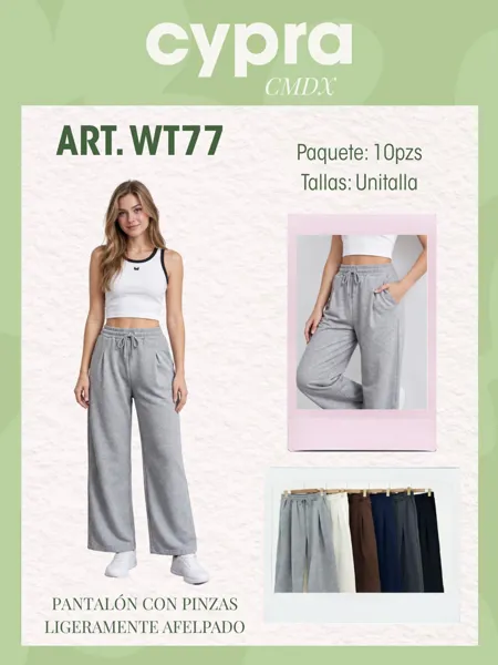 Pantalón con pinzas ligeramente afelpado