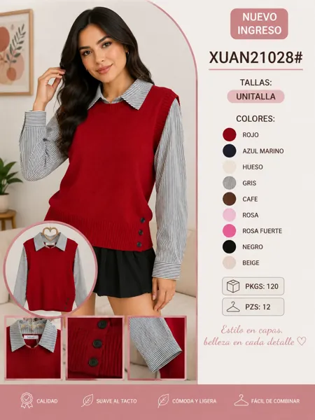 Chaleco con camisa