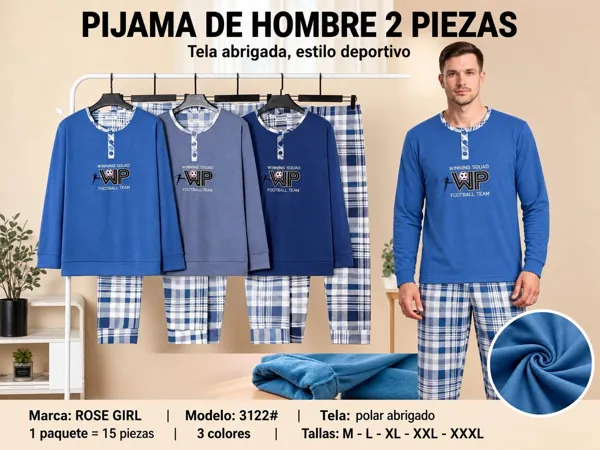 Pijama de hombre 2 piezas