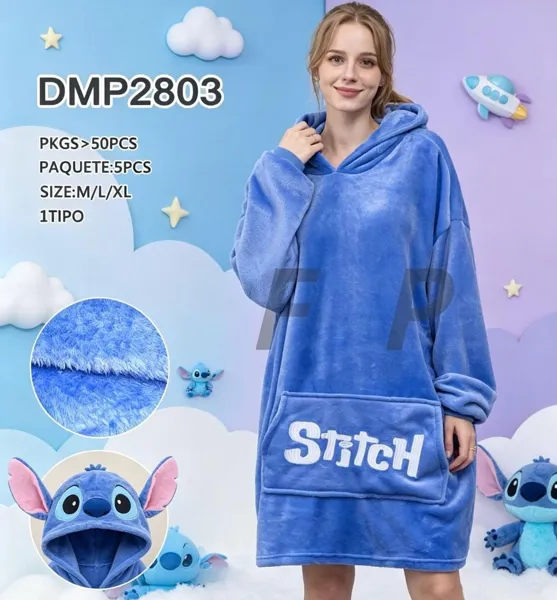 Sudadera tipo manta con capucha