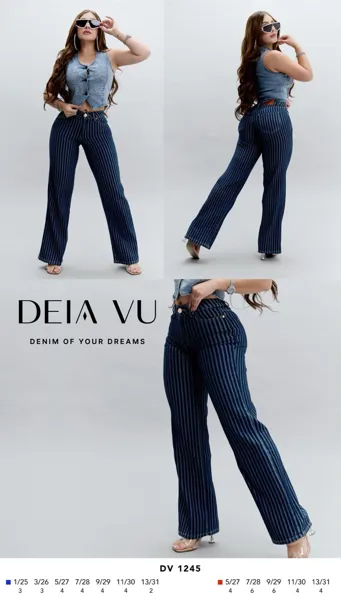 Pantalón de mezclilla a rayas