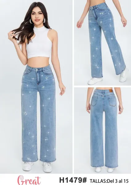 Jeans con pedrería