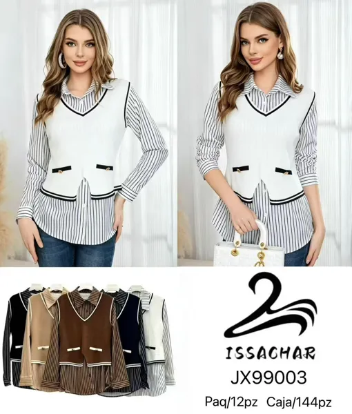 Conjunto de camisa con chaleco