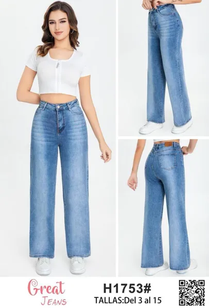 Jeans de corte recto