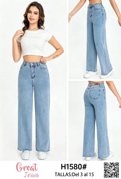 Jeans de corte recto