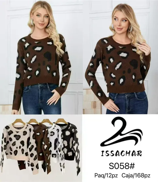 Suéter estampado animal print