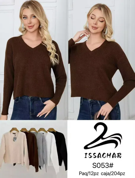Suéter cuello en V
