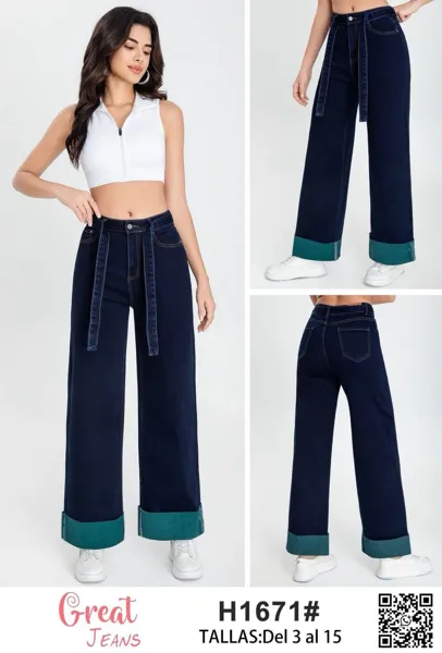 Jeans con dobladillo