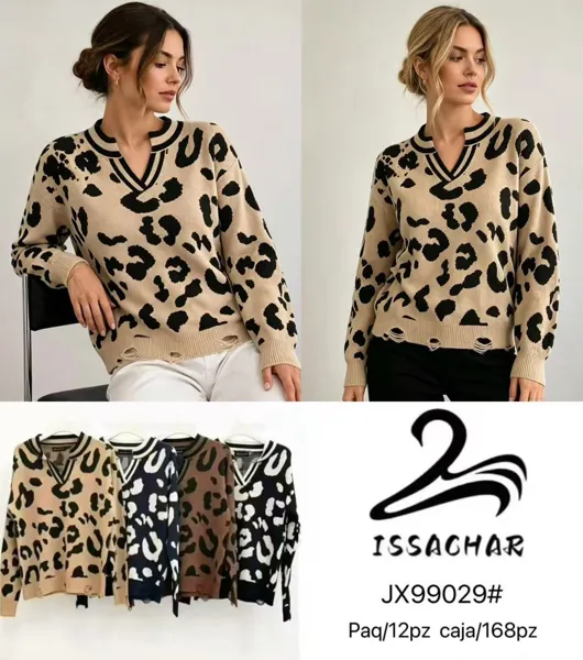 Suéter estampado animal print