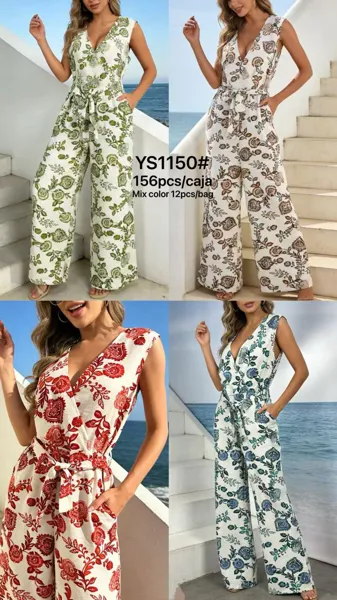 Mono estampado con cuello V-YS1150
