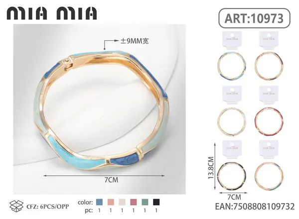 Brazalete de esmalte de colores