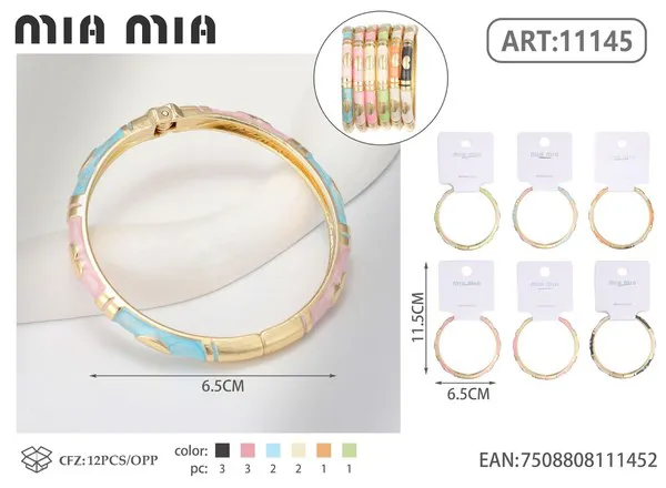 Brazalete de esmalte pastel