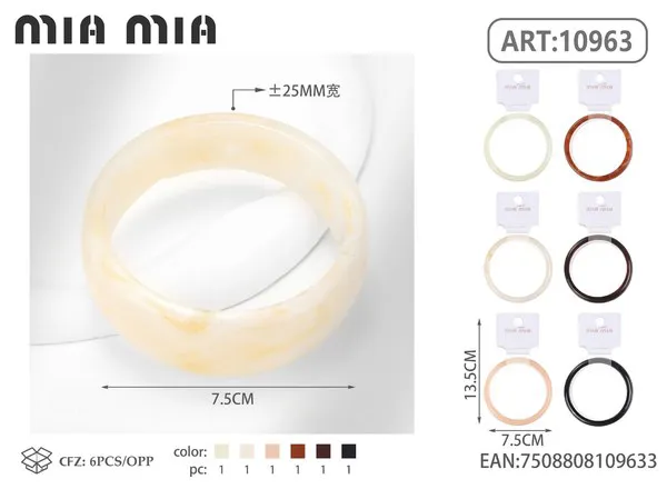 Brazalete ancho de resina