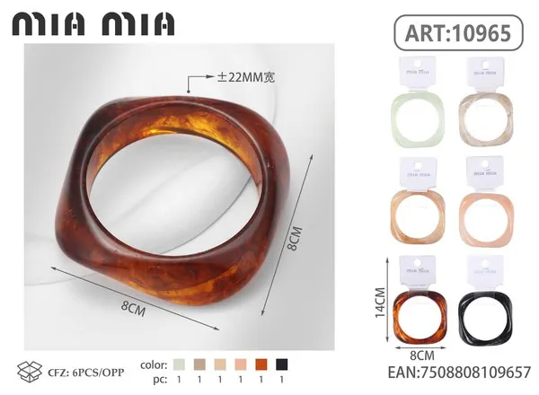 Brazalete de resina ámbar