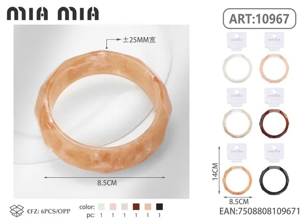Brazalete facetado de resina