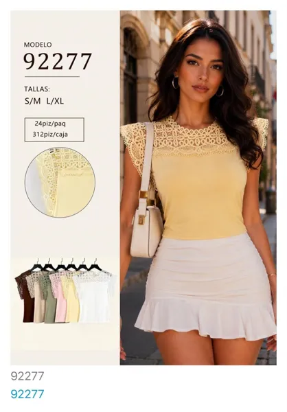Blusa con detalle de encaje