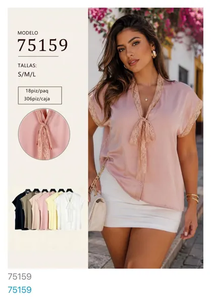 Blusa con detalle de encaje