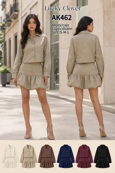 Conjunto de camisa y falda