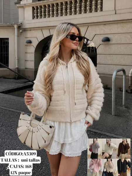 Sudadera con capucha y cierre