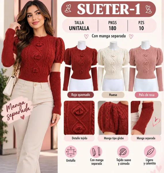 Suéter con manga separada