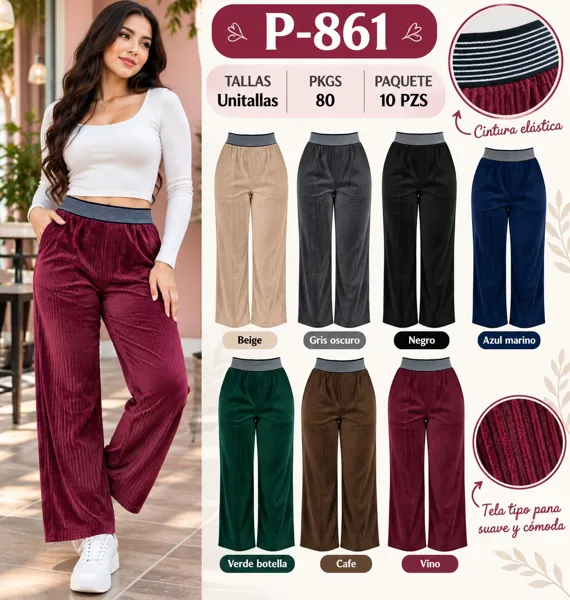 Pantalón de pana con cintura elástica