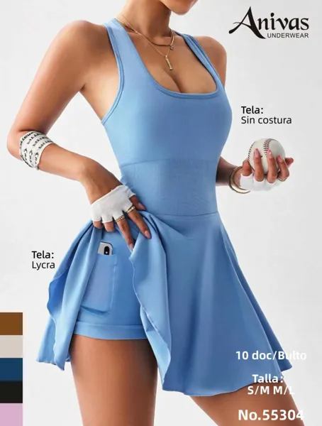 Vestido enterizo sin costuras 55304