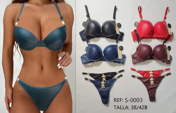 Conjunto de sostén push-up y tanga
