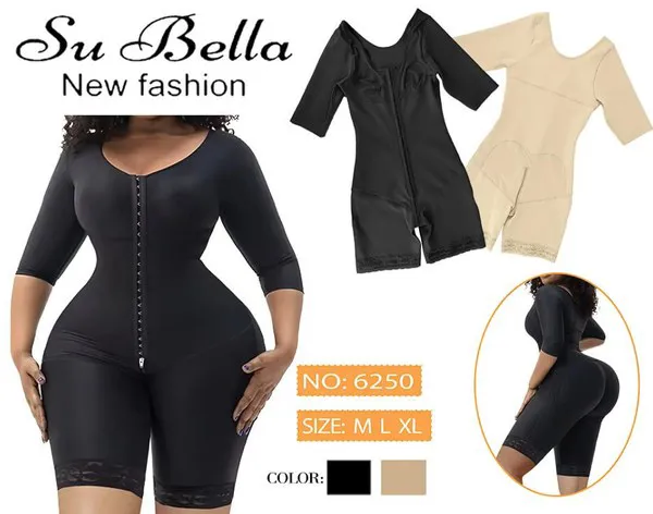 Faja body con mangas y broches