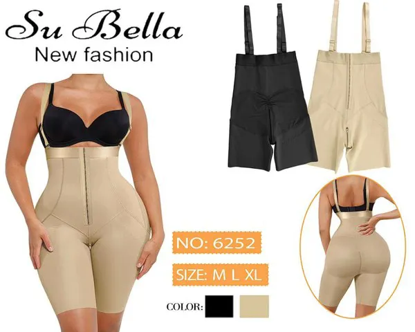 Faja short con tirantes y broches