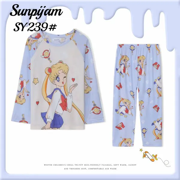Pijama de niña heroína anime manga larga