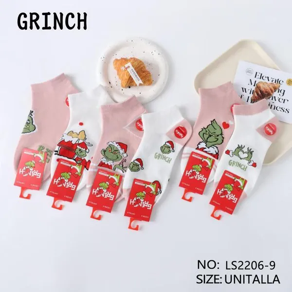 Calcetines tobilleros del Grinch para dama