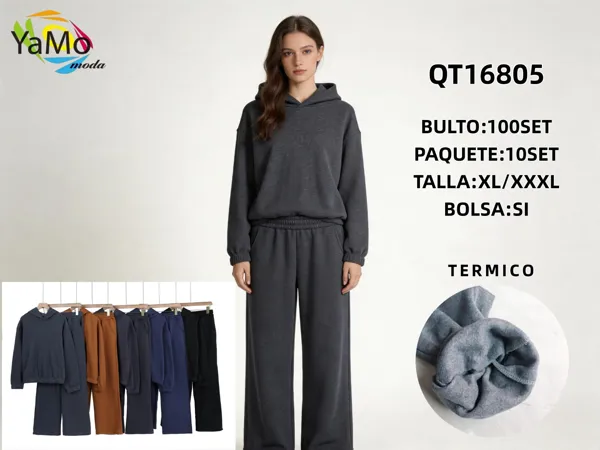Conjunto de sudadera con capucha y pantalón