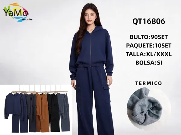 Conjunto deportivo con sudadera con capucha y pantalón cargo