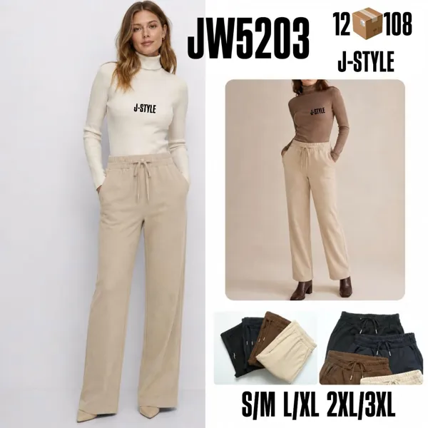 Pantalón de pierna ancha mujer