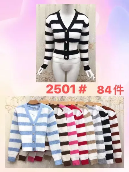 Suéter Cardigan Rayado-2501