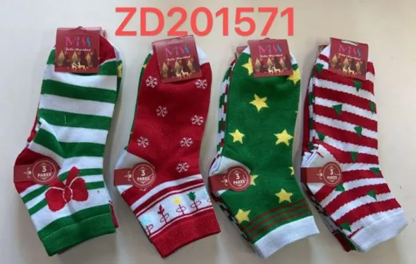 Calcetines navideños tobilleros para dama