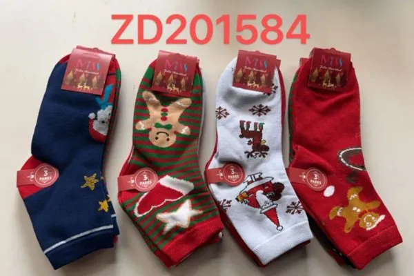 Calcetines navideños tobilleros para dama