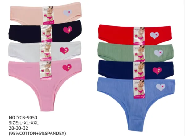 Tanga con estampado de corazón
