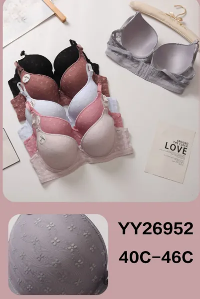 Sostén push-up con encaje floral