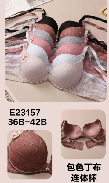 Sostén push-up jacquard floral