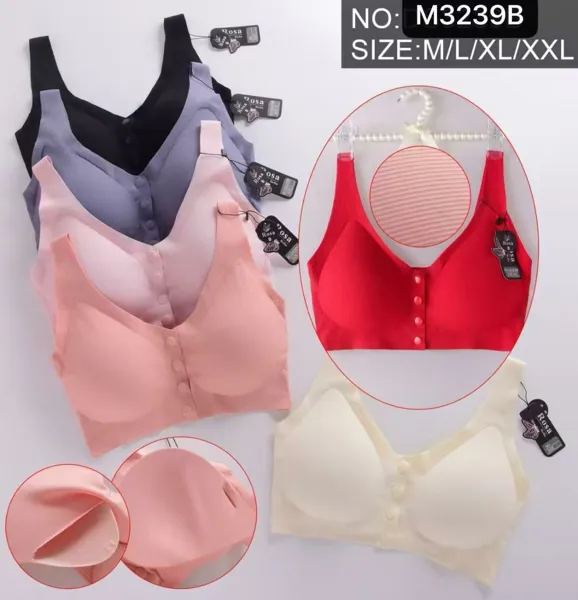 Sostén sin costuras con broche frontal