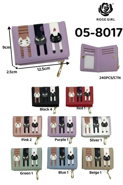 Cartera con diseño de gatos