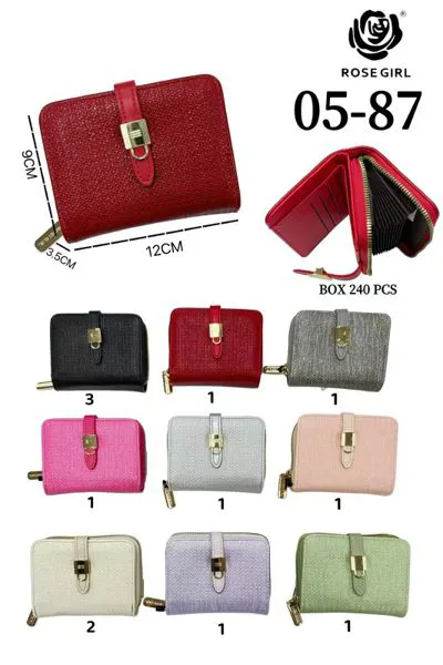 Cartera con broche metálico