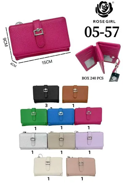 Cartera para dama con hebilla
