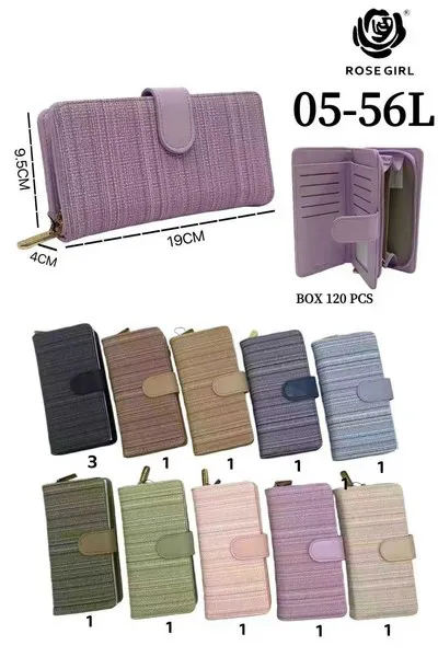 Cartera larga con textura tejida