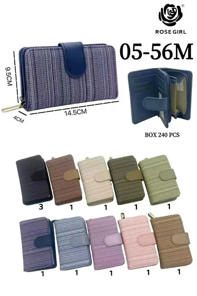 Cartera mediana con textura tejida