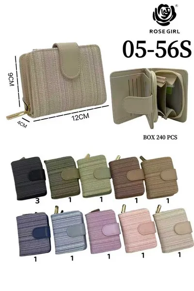 Cartera compacta con textura tejida