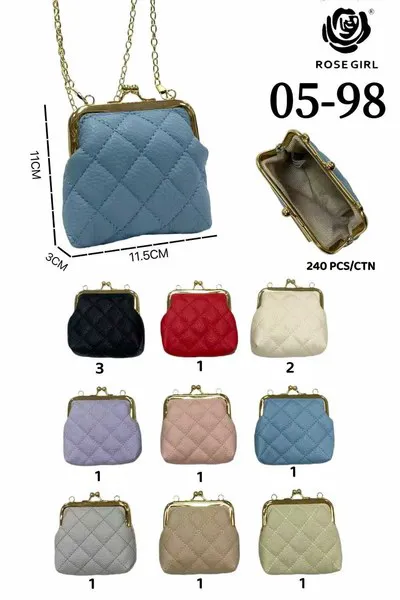 Bolsa cruzada acolchada con cadena
